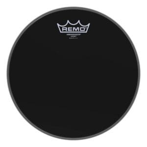 Remo black drum head.