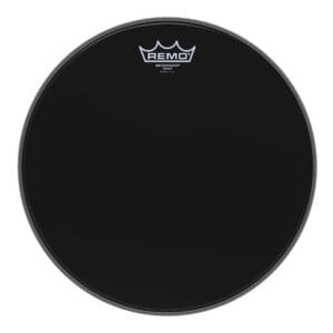 Remo black drumhead on a white background.