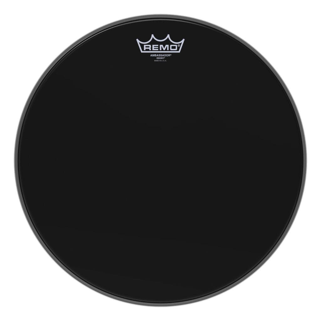 A black drum head with a crown logo.