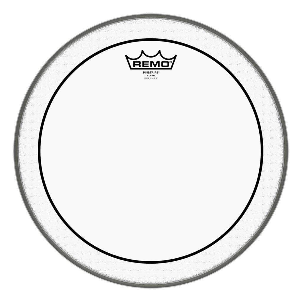 Remo clear drum head.