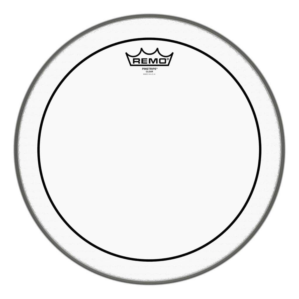 Remo clear drum head on a white background.