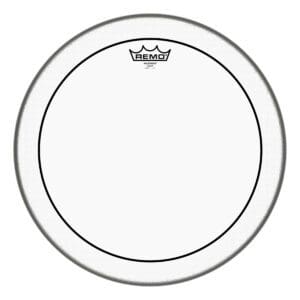 A drum head with a white background.