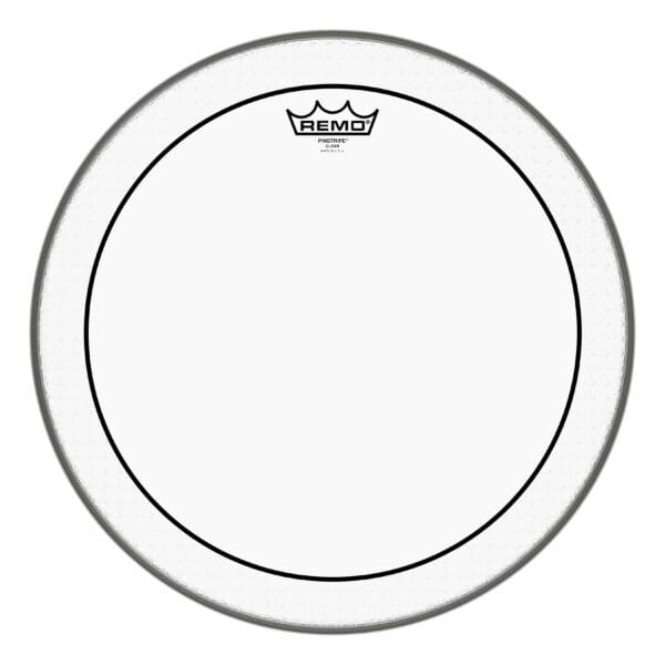 A drum head with a white background.