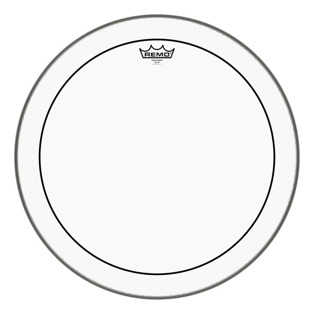 A drum head with a white background.