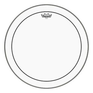 A drum head with a white background.