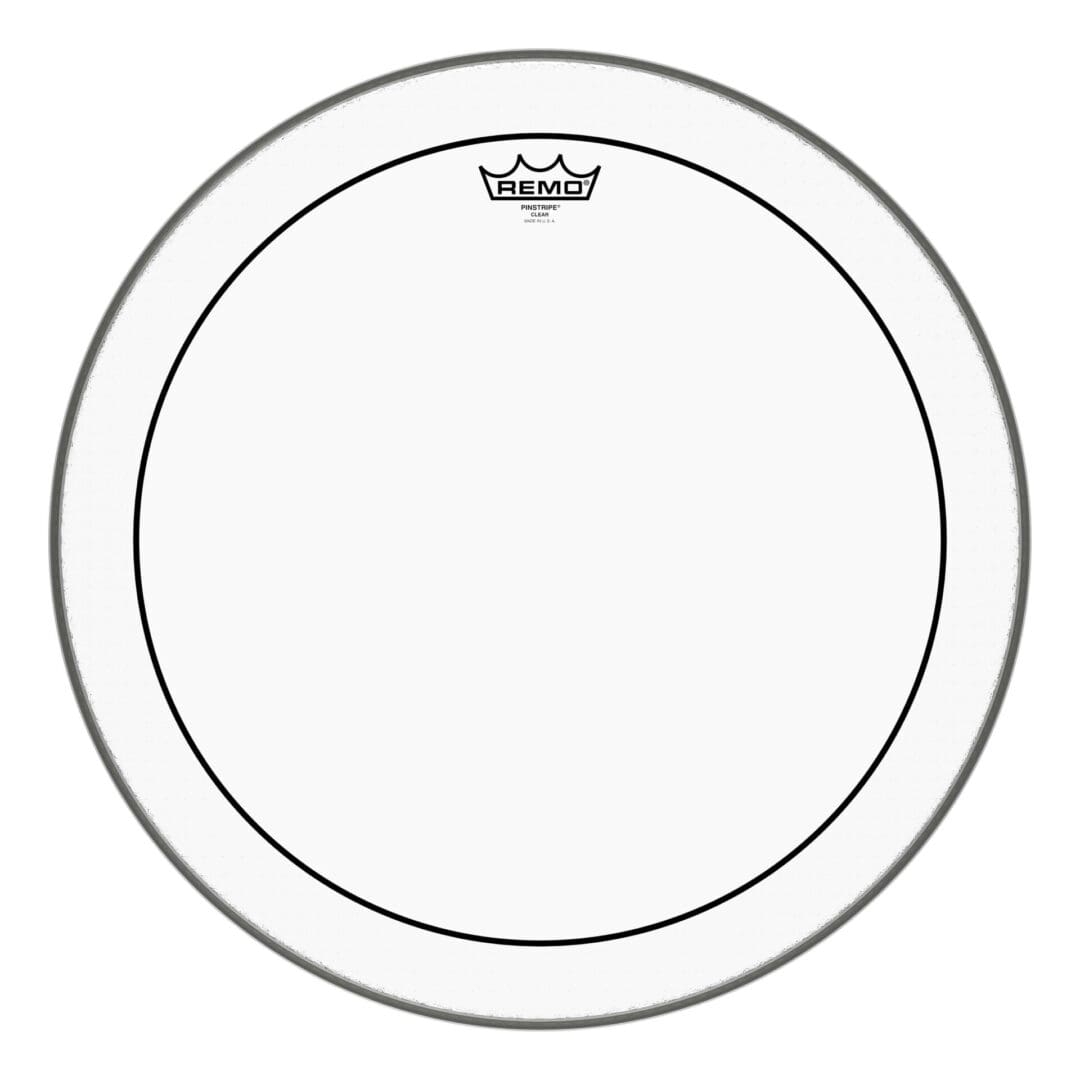 A drum head with a white background.