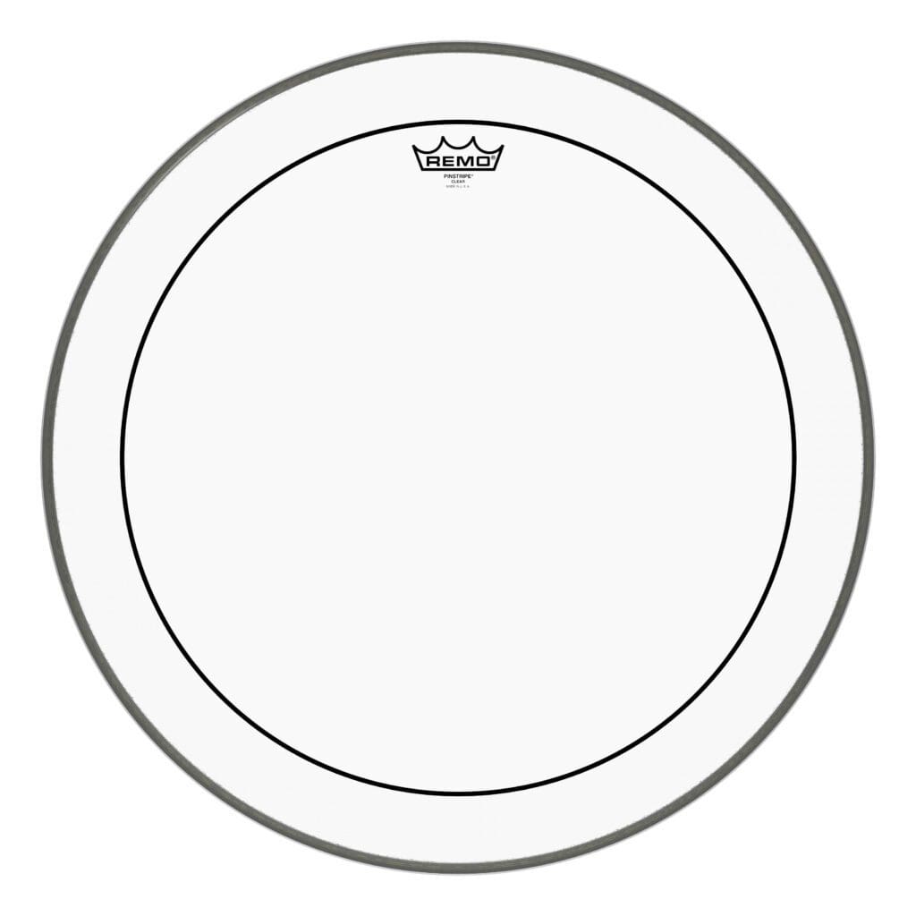 A white drum head on a white background.