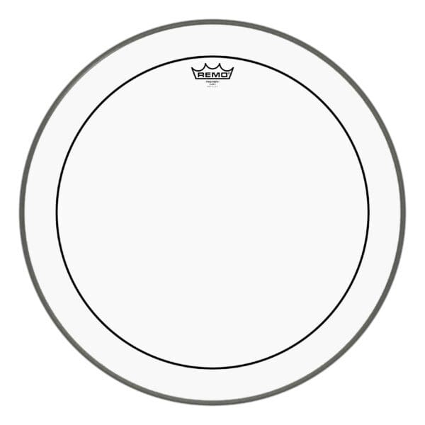 A white drum head on a white background.