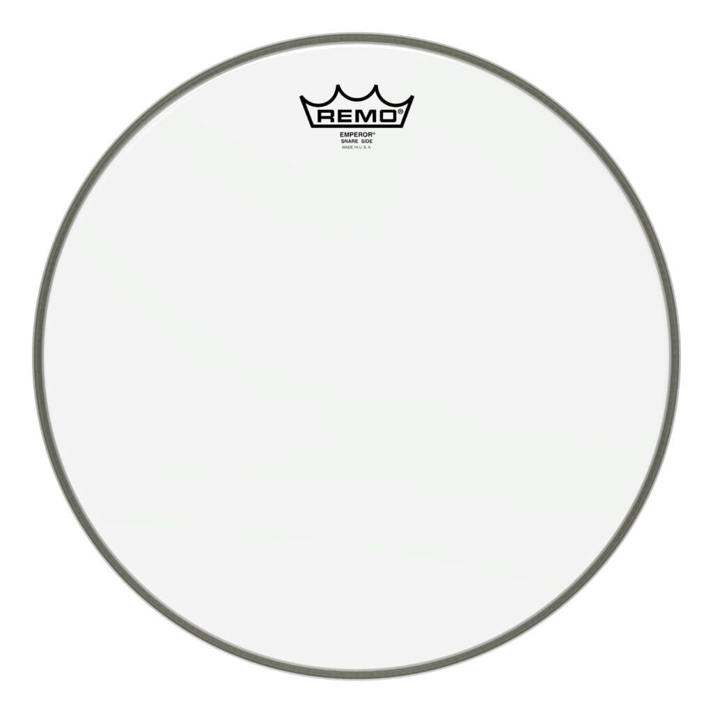 Remo clear drum head.