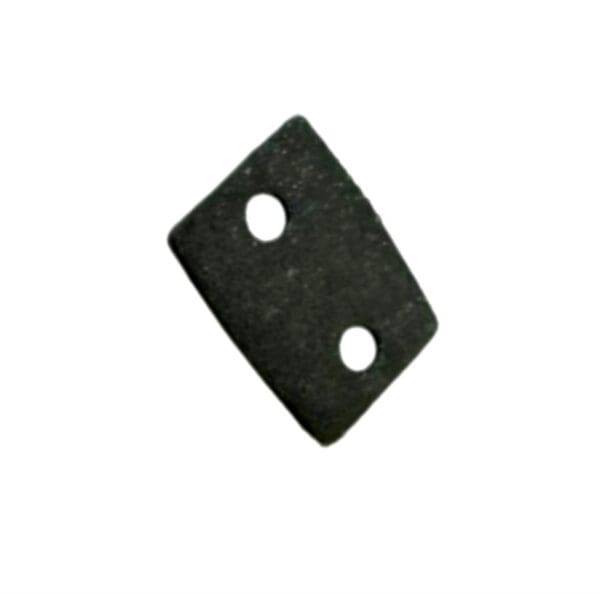 A black rectangular object with two holes