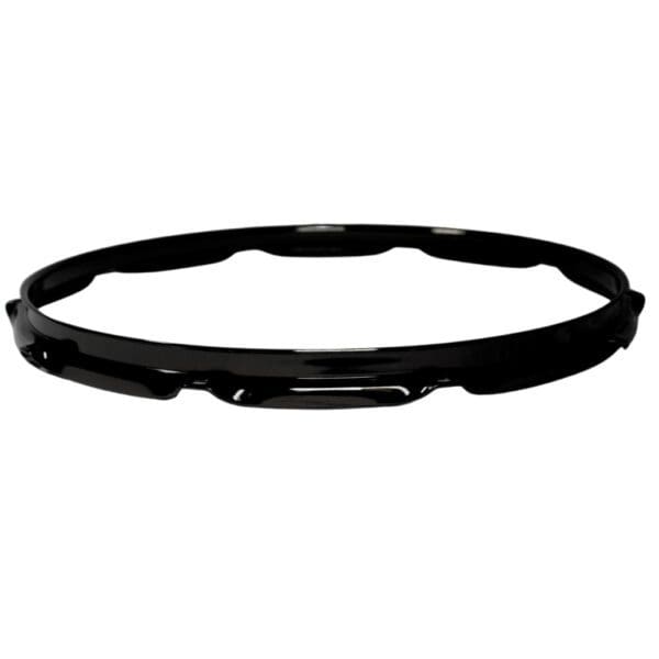 A black hoop on a white background.